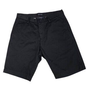 Wings + Horns Men's Cotton Shorts, Button Fly, Black, Canada Made, Size 33